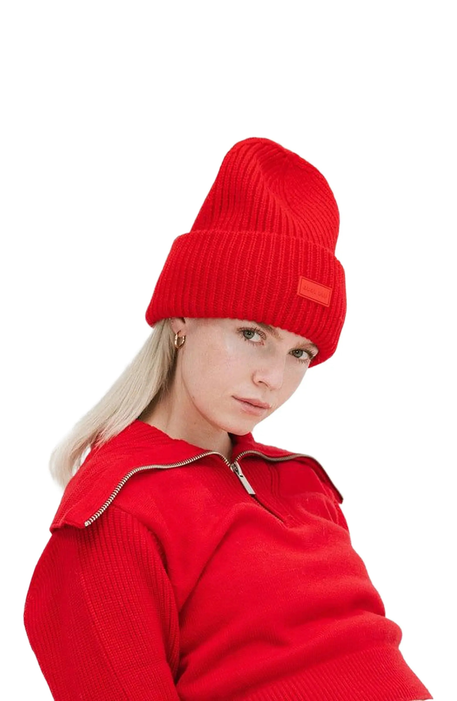 Gigi Merino Wool Chunky Ribbed Beanie | Nordstrom