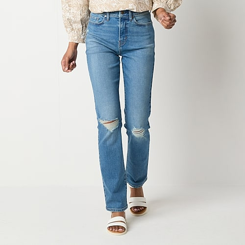 A.N.A Womens High Rise Straight Leg Jean, 20, Blue | JCPenney