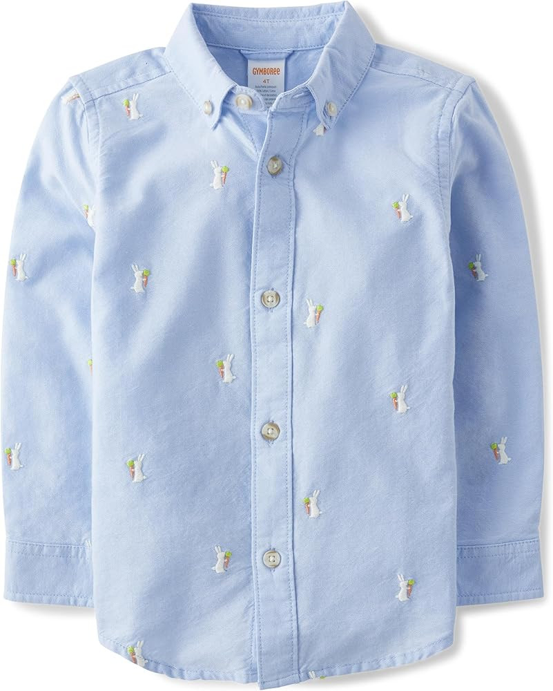 Gymboree Boys' and Toddler Long Sleeve Button Up Shirts | Amazon (US)
