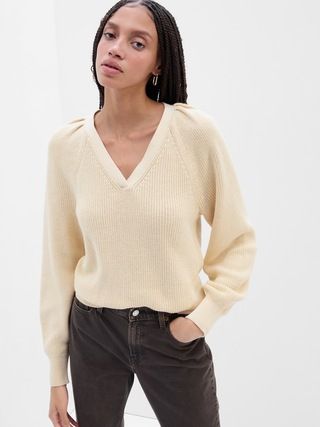 Textured V-Neck Sweater | Gap Factory