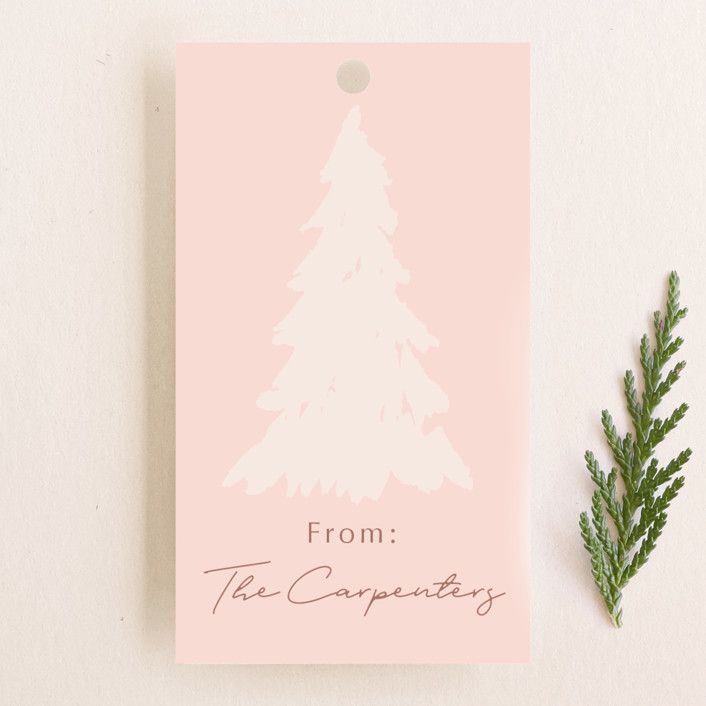 "Gilded Forest" - Customizable Gift Tags in Pink by Rebecca Rueth. | Minted