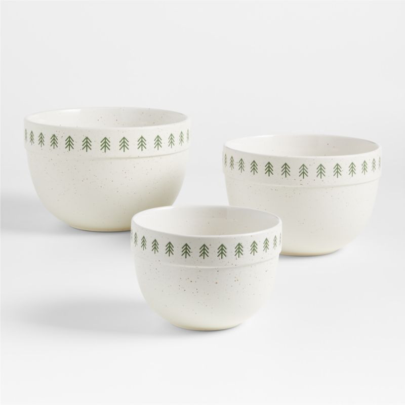 Green Trees Mixing Bowls, Set of 3 + Reviews | Crate & Barrel | Crate & Barrel