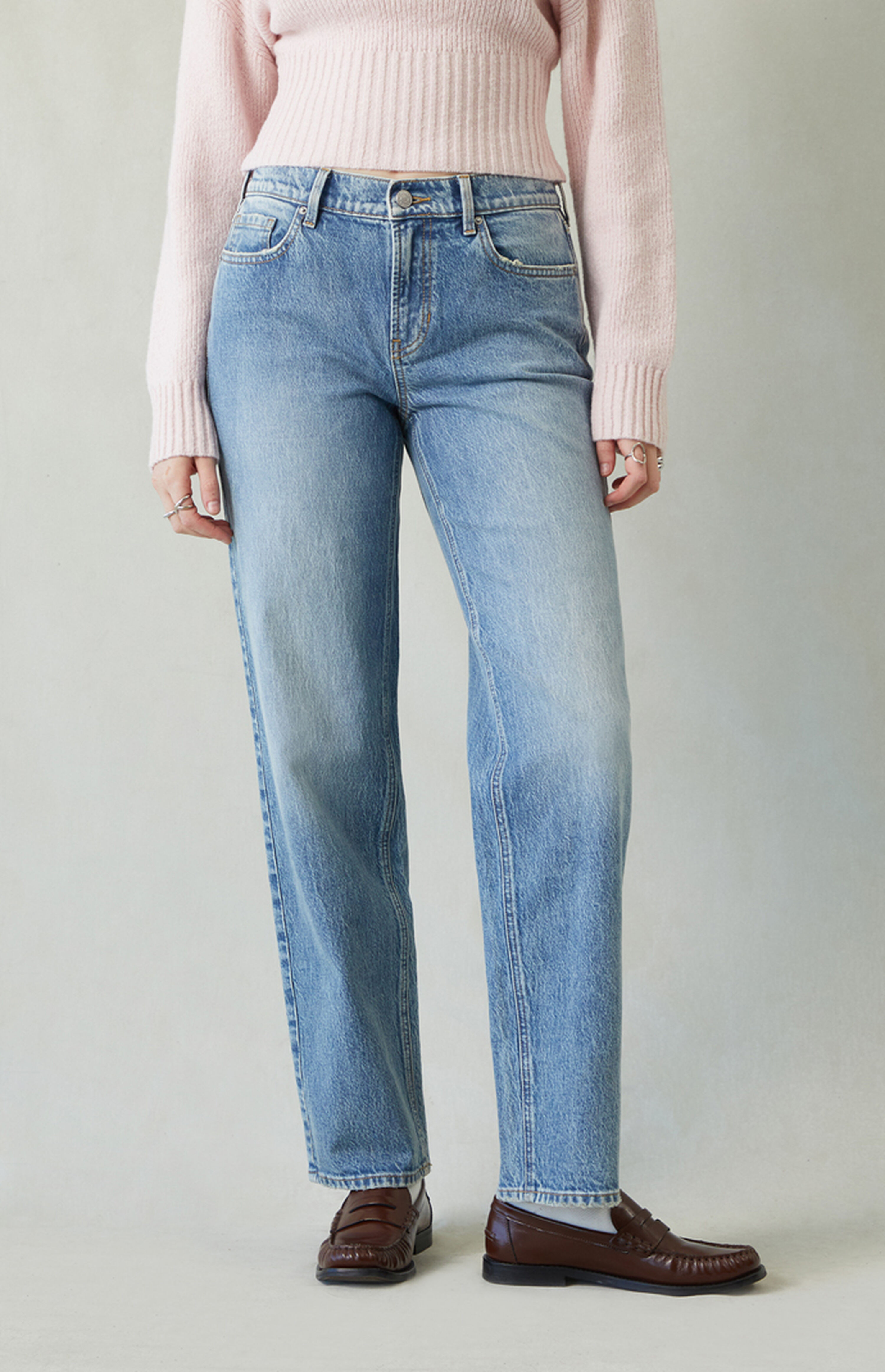 Pacsun Jordyn Low Rise Straight Leg Jeans Stretch Medium Indigo | PacSun