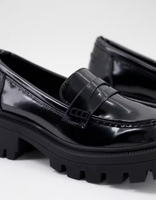 ASOS DESIGN Mulled chunky loafer in black | ASOS (Global)