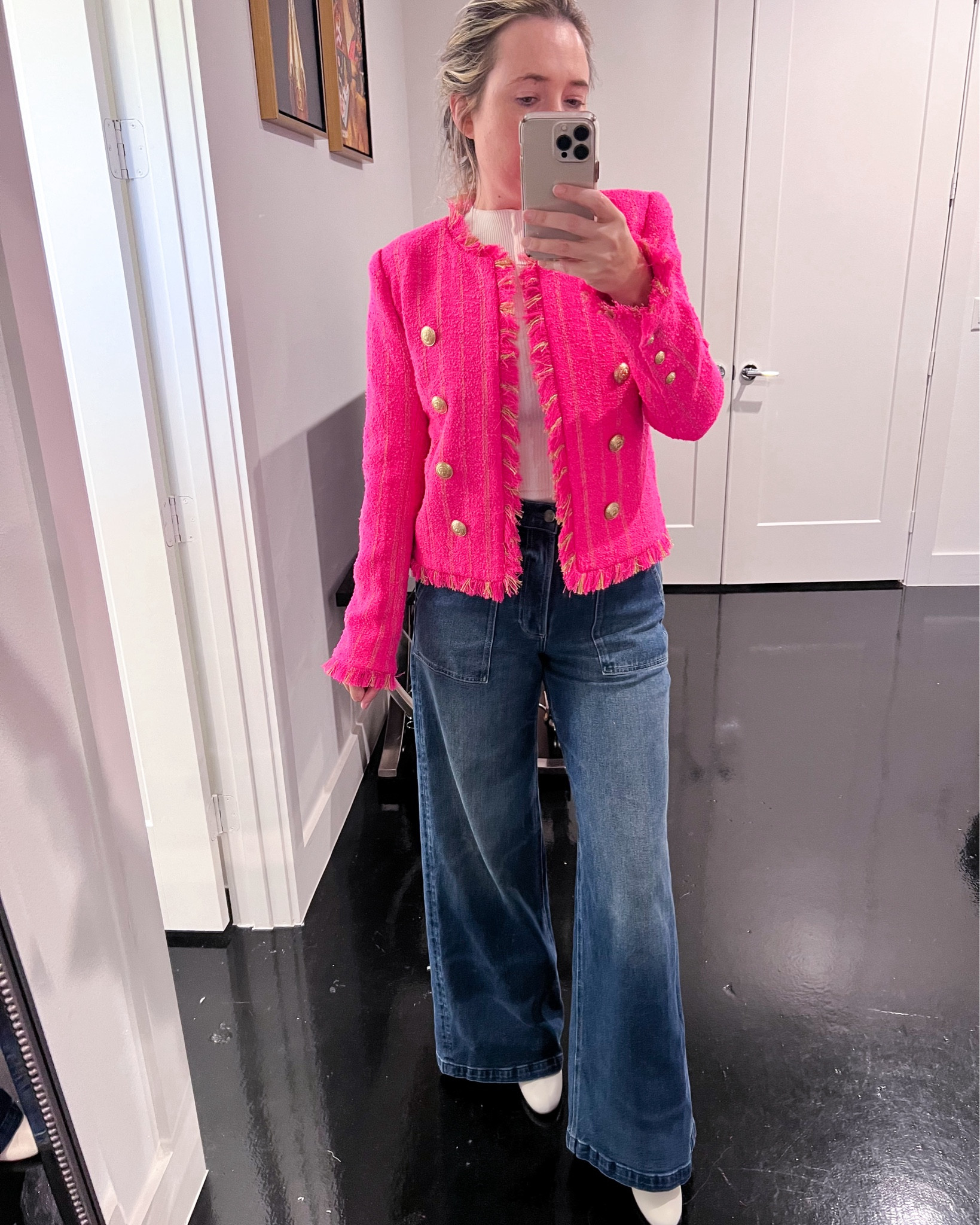 Oversized blazers and wide leg jeans are on trend for Fall 2024!
Wearing size 4 in the pink ones and xs in the burgundy. 

Punk blazer. Burgundy blazer. Tweed blazer. 

#LTKSaleAlert #LTKSeasonal #LTKStyleTip