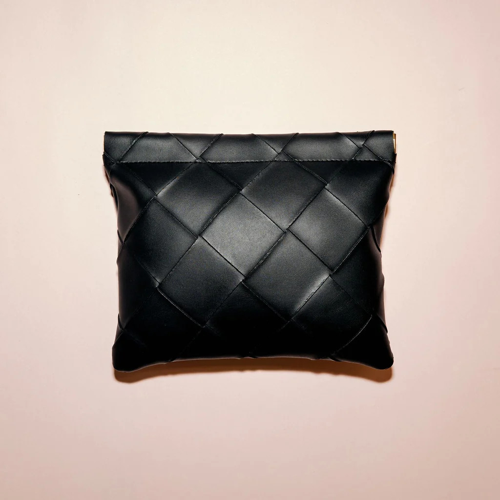 Black triple woven pouches set | Adornmonde