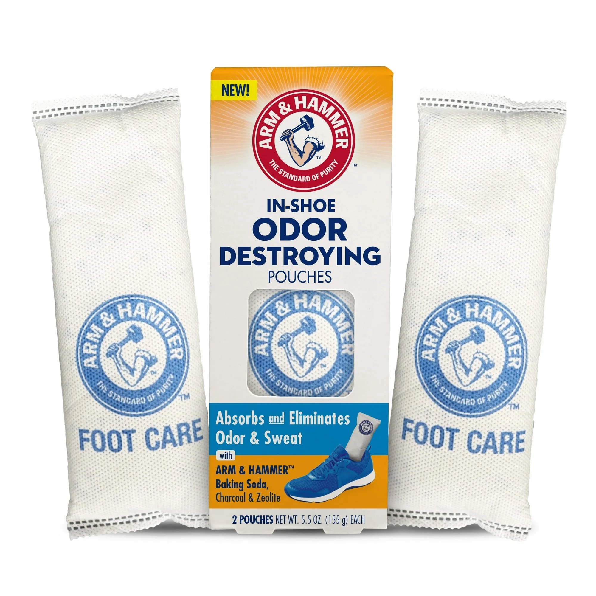 Arm & Hammer in-Shoe Odor Destroying Pouches, 2 Pack - 2 Box | Walmart (US)