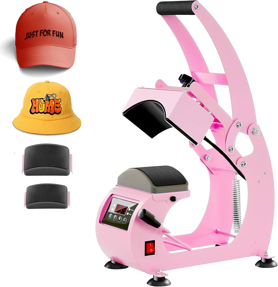 Hat Press, Hat Press Heat Machine for Caps, Hat Heat Press with 2 Platens and HTV Iron On for Vin... | Amazon (US)