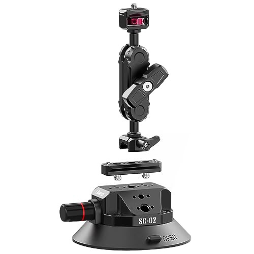 ULANZI SC-02 Strong 4.5-inch Suction Cup and Ball Head Arm Mount for Action/Digital Cameras up to 3KG | Amazon (US)