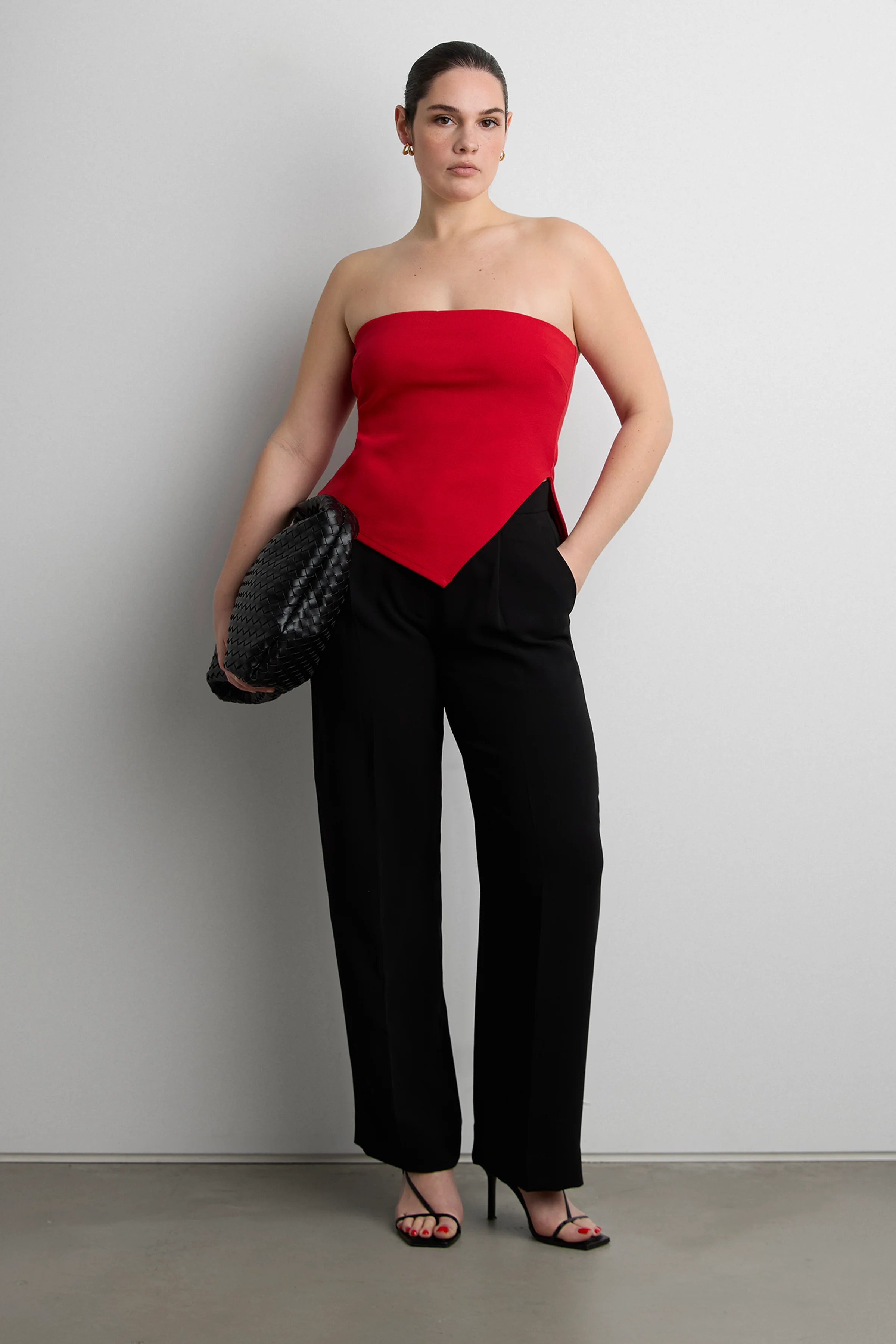 CROPPED TUBE TOP WITH SIDE SLIT | OAK + FORT