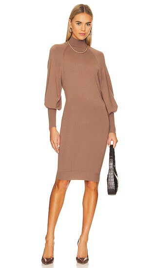 the Jen Sweater Dress in Taupe | Revolve Clothing (Global)