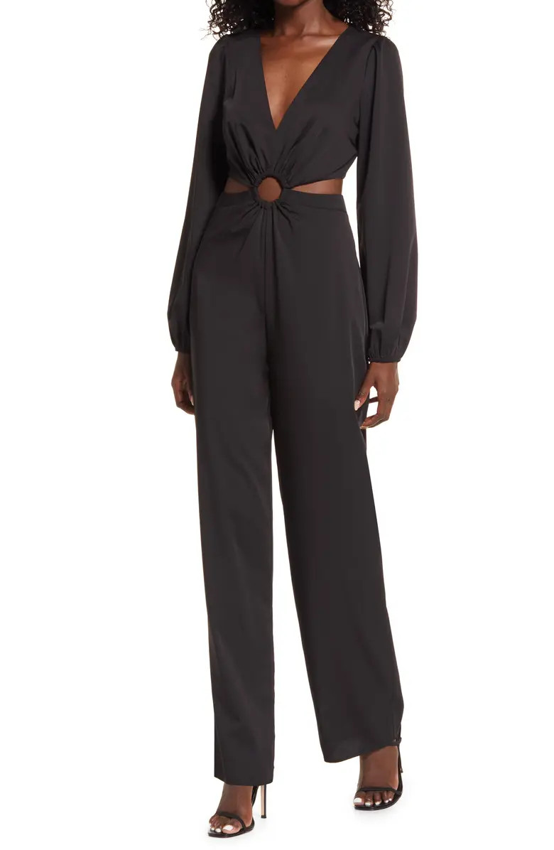 Vegas Nights Long Sleeve Cutout Jumpsuit | Nordstrom