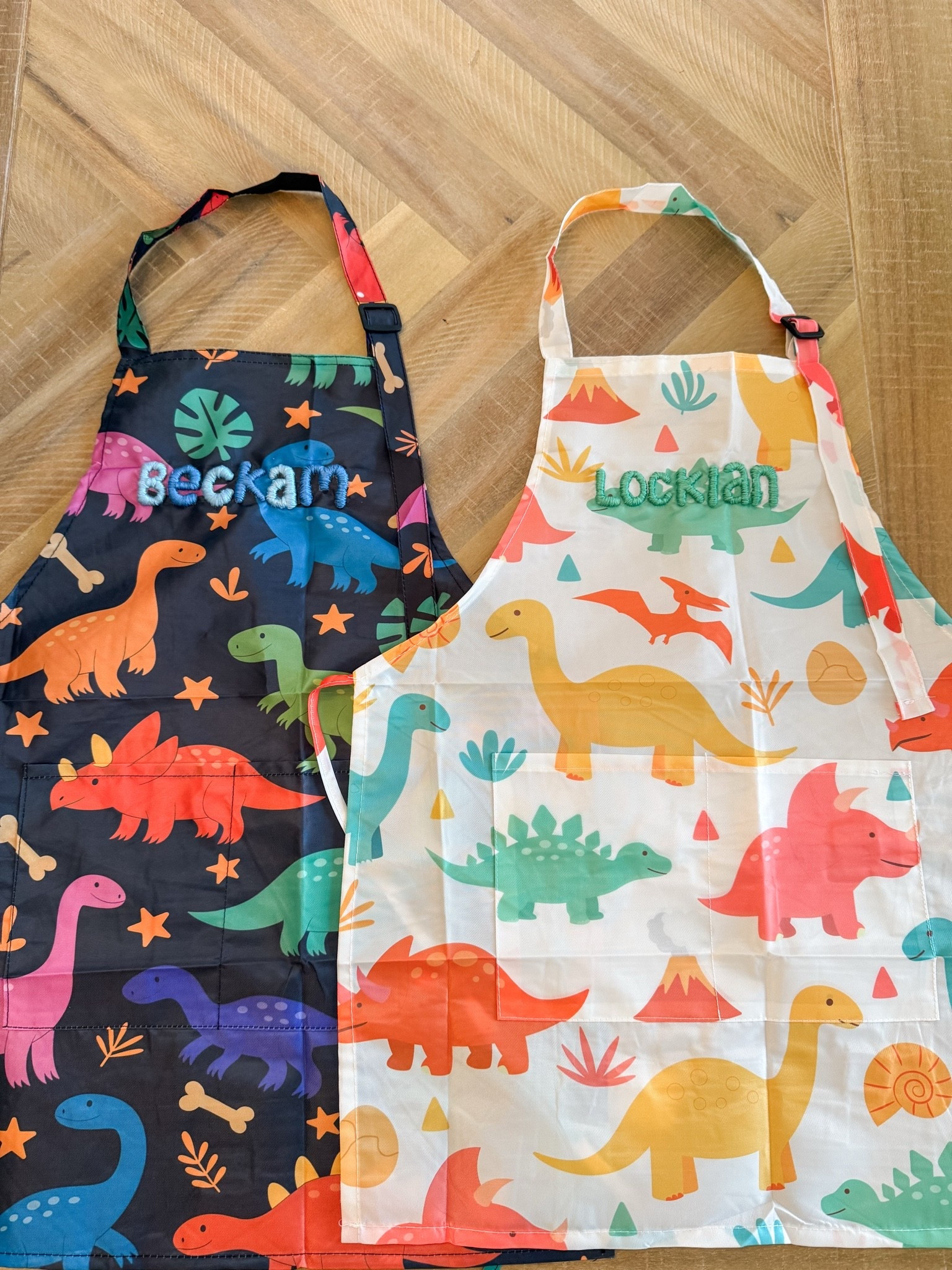 Bubble letter embroidered aprons

#LTKmomlife #LTKKids