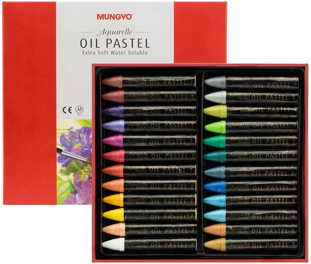Mungyo Water-Soluble Oil Pastel Set of 24 - Pearl Set | Amazon (US)