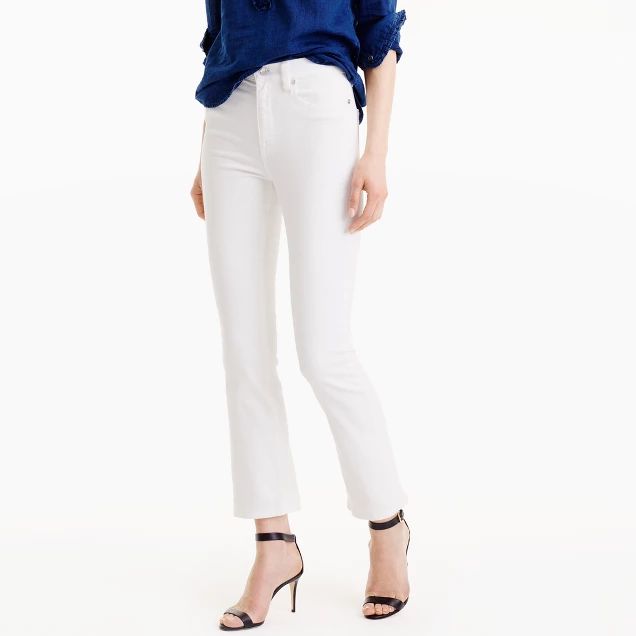 Billie demi-boot crop jean in white | J.Crew US