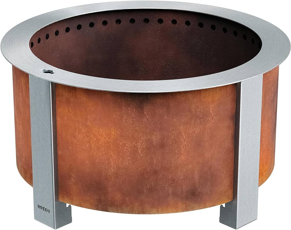 Smokeless Fire Pit | 27 Inches | Breeo X Series 24 Wood Burning Campfire | USA | Corten Steel | B... | Amazon (US)