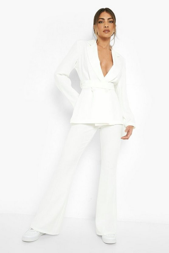 Fit & Flare Dress Pants | Boohoo.com (US & CA)