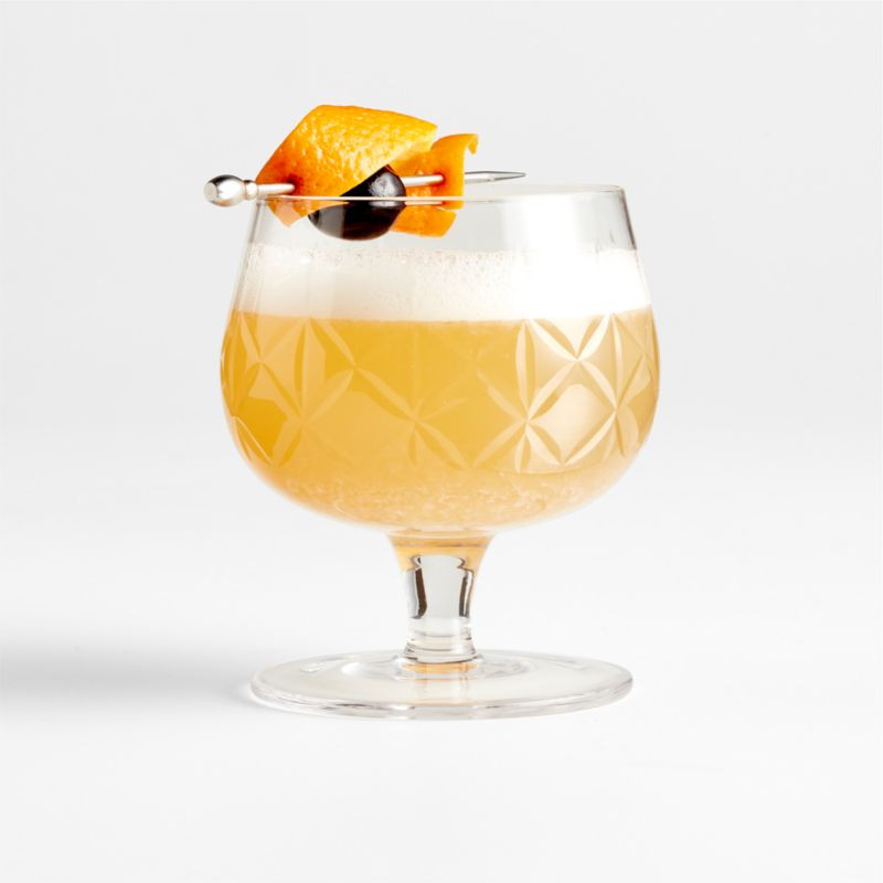 Niels 8-Oz. Low Cut Glass Etched Goblet + Reviews | Crate & Barrel | Crate & Barrel