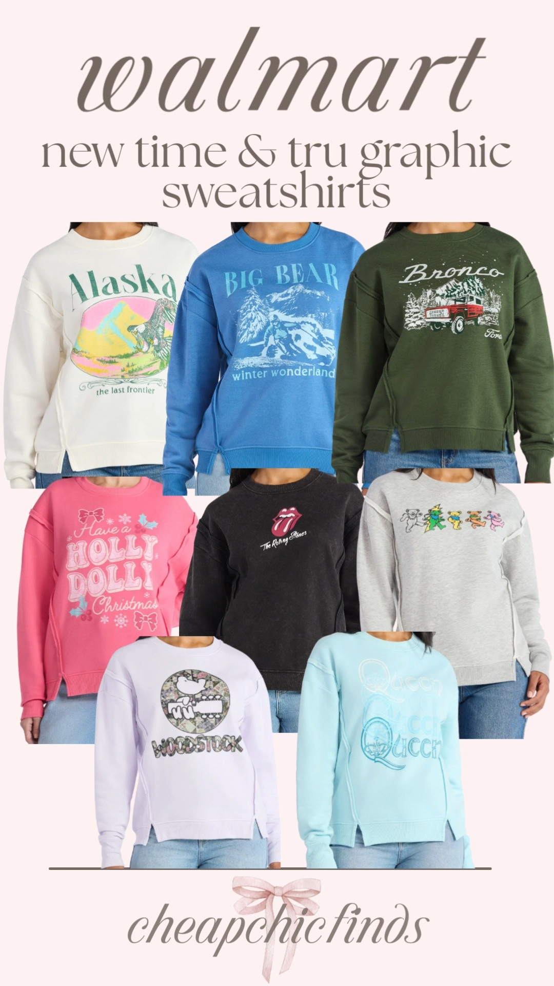 New time and tru graphic sweatshirts!! I love the added details at the seems!!

**sizing:
I got a large- I ordered the top 3 in the collage to try on for yall!

#LTKSeasonal #LTKFindsUnder50