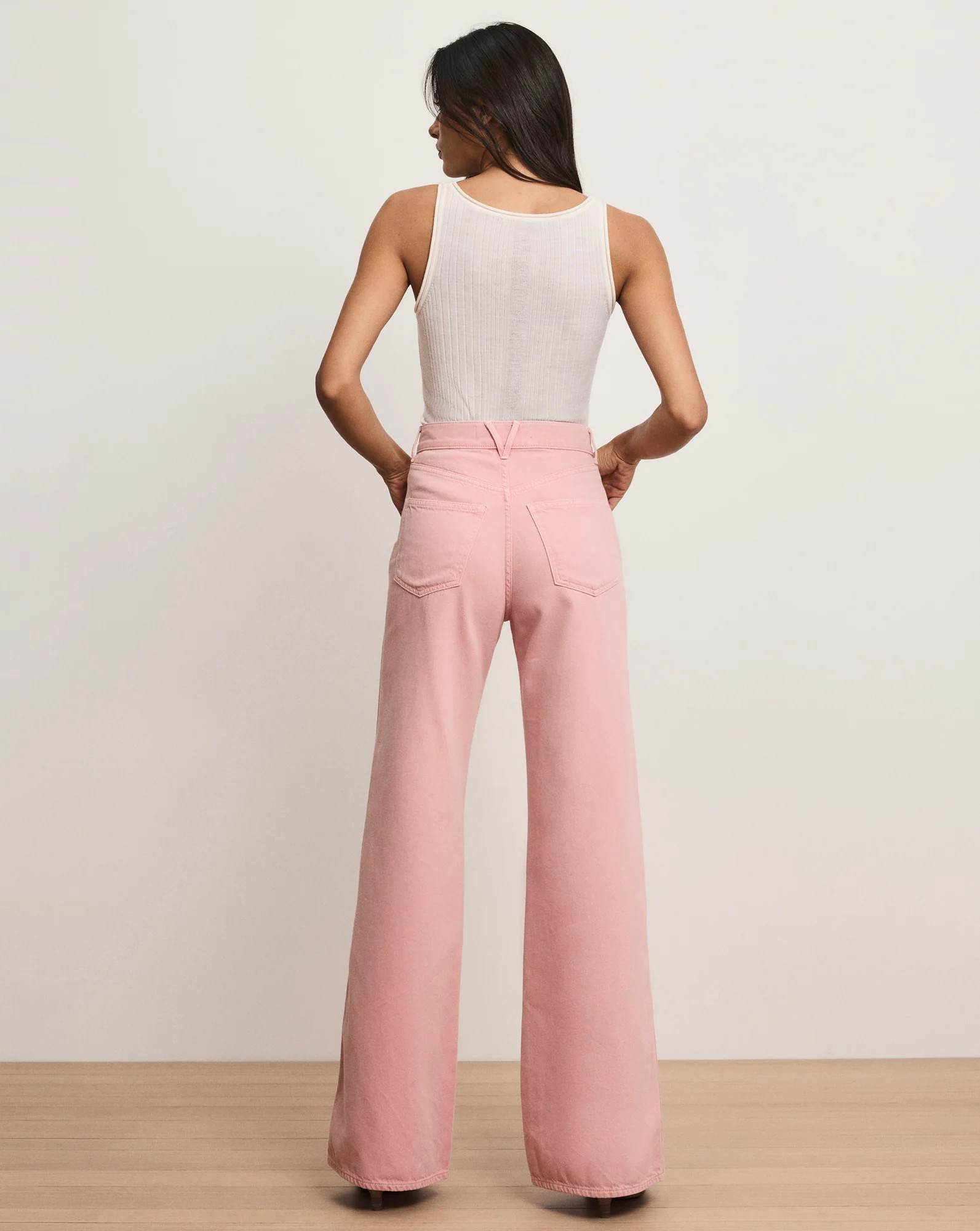 Taylor Wide-Leg Jean in Petal Pink | Veronica Beard | Veronica Beard