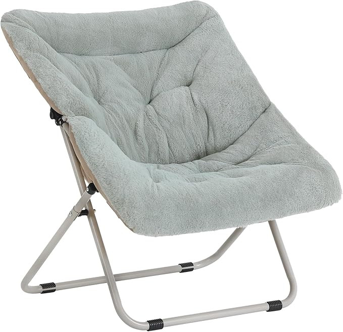 Tiita Comfy Saucer Chair, Soft Faux Fur Oversized Folding Accent Chair, Lounge Lazy Chair for Kid... | Amazon (US)