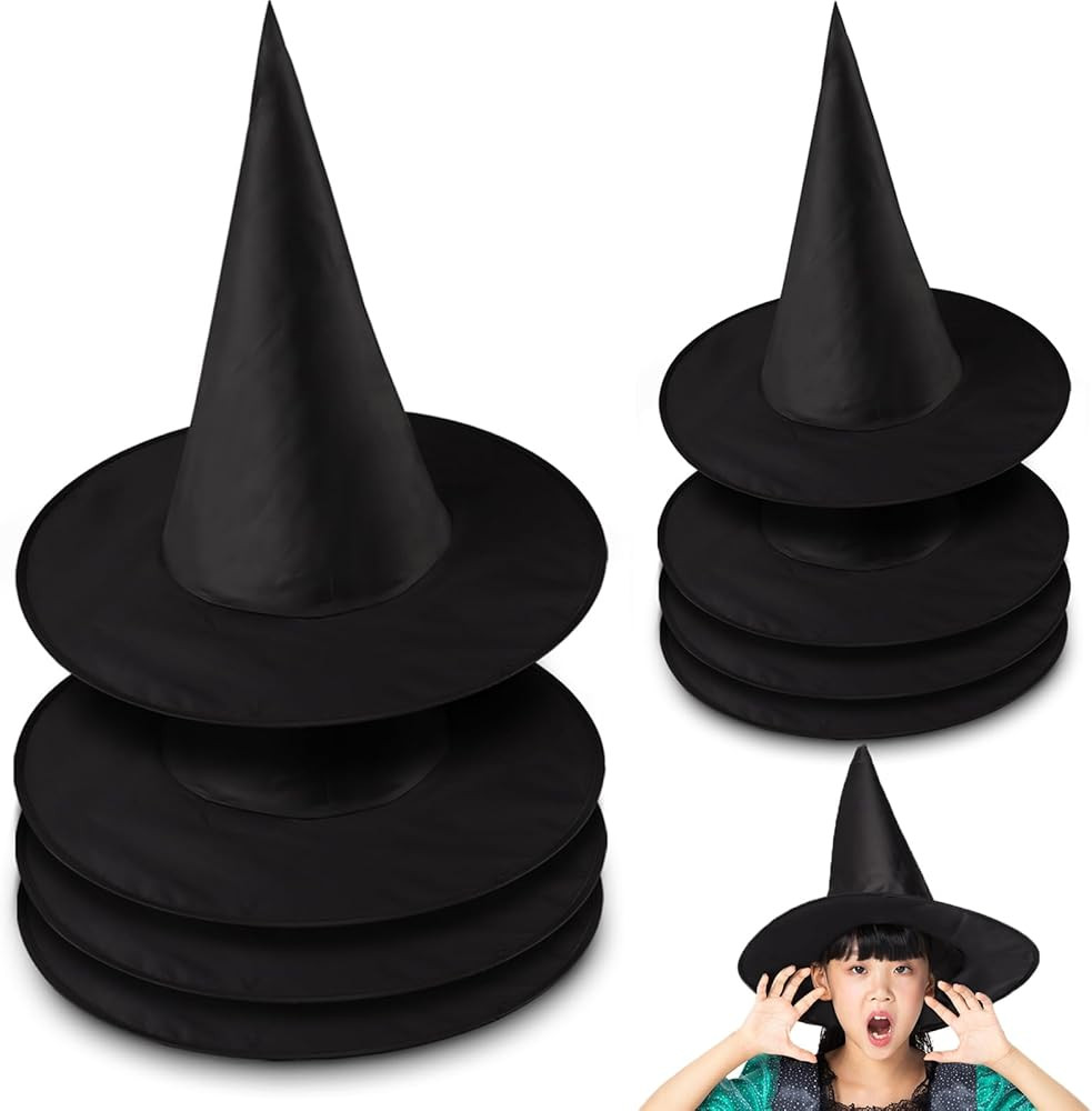 8pcs Witch Hat,Witches Hats,Hanging Witch Hats,Black Witch Hats Hanging,Floating Witch Hats,Witch... | Amazon (US)