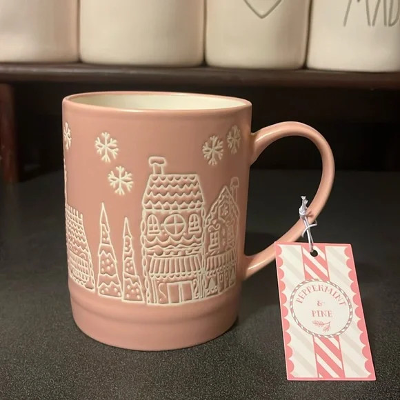 Peppermint & Pine PINK Christmas Gingerbread House Mug | Poshmark