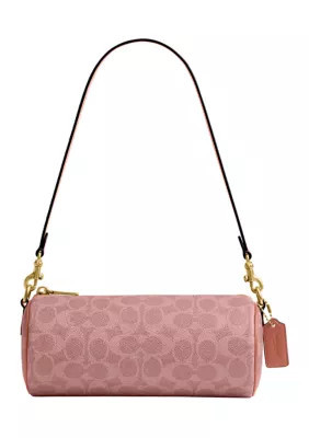 COACH Barrel Bag in Signature Canvas, Pink | Belk