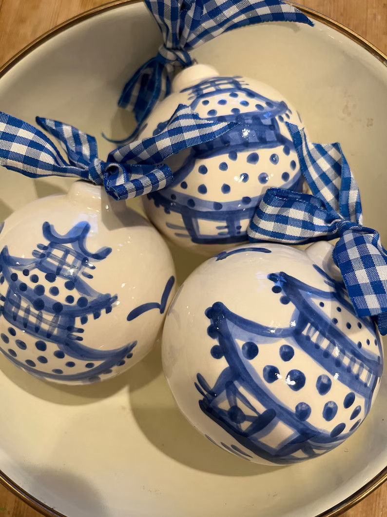 Ceramic Chinoiserie Pagoda Ornament | Etsy (US)