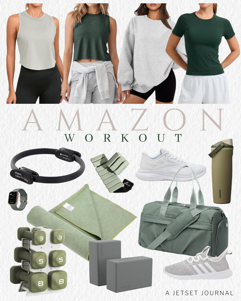 These Amazon Fitness Finds are all trending right now! This T-shirt from CRZ YOGA and this EFAN sweatshirt are great tops to wear during workouts or yoga sessions. Tank tops from ODODOS or Fisoew are great options, too! I saw this gym bag from livbote that is perfect for carrying daily workout stuff. We are loving these Sportneer wrist & ankle weights and this dumbbell set, too!

#LTKSeasonal #LTKSaleAlert #LTKTravel
 

 