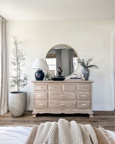 I refinished this bedroom dresser to give to this light oak look! I have linked some similar options as well as all the decor I used! Bedroom decor inspo. 

#LTKhome #LTKFind