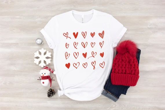 Heart Shirt Valentines Day Shirt Valentines Day Gift for | Etsy Canada | Etsy (CAD)