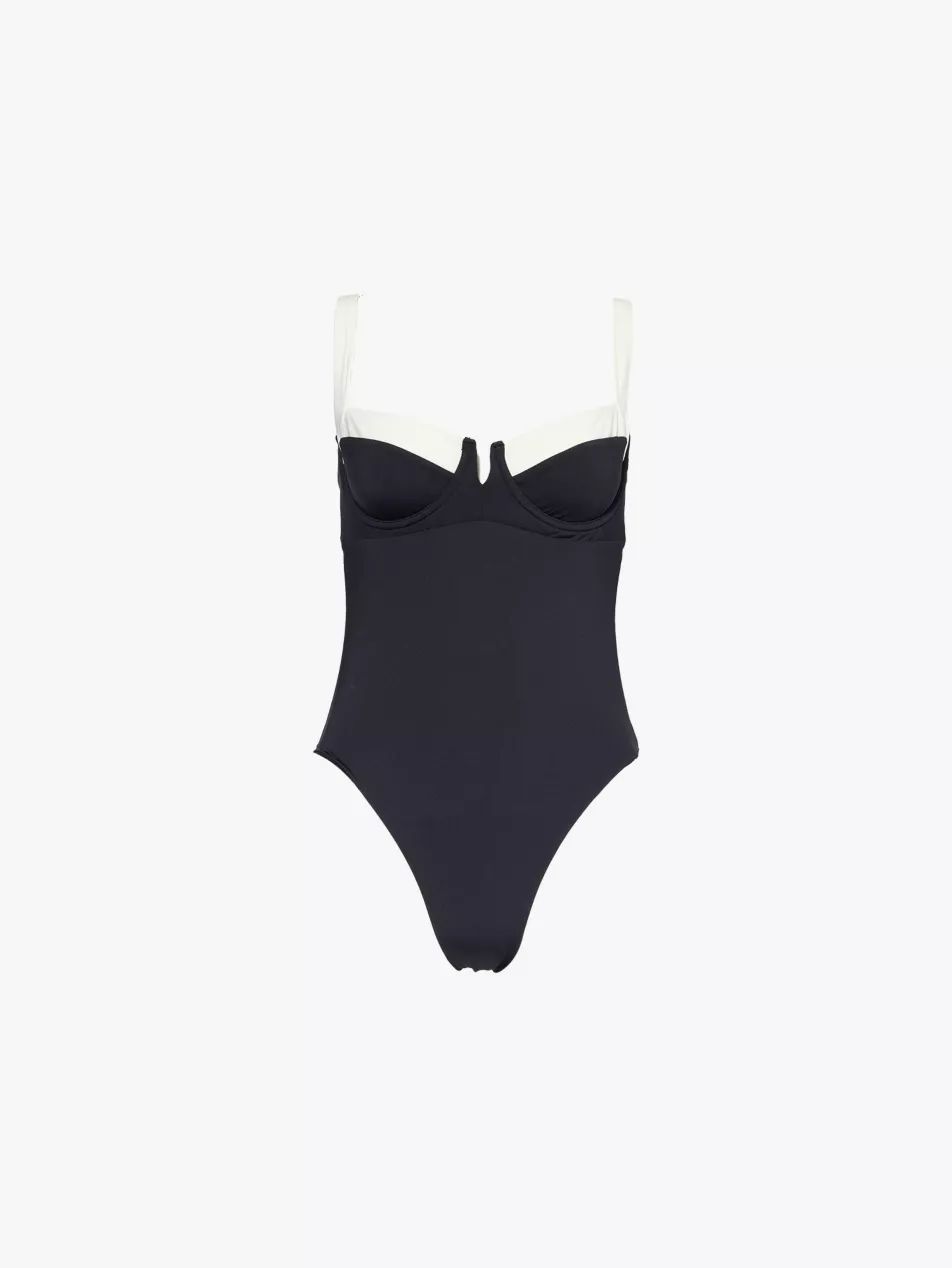 Clovelly sweetheart-neck stretch-recycled nylon swimsuit | Selfridges