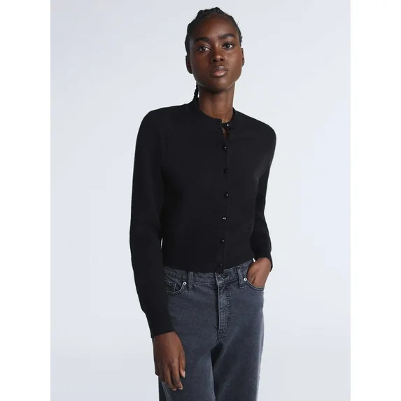 Scoop Women’s and Women's Plus Shrunken Cardigan Sweater, Midweight, Sizes XS-4X | Walmart (US)