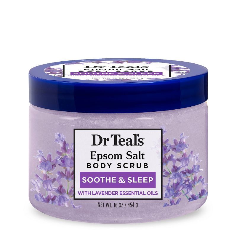 Dr Teal's Exfoliate & Renew Lavender Epsom Salt Body Scrub - 16oz | Target