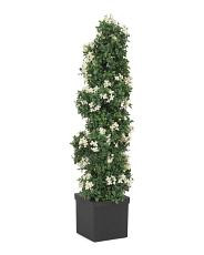 36in Uv Resistant Safe Blossom Boxwood Spiral In Planter | TJ Maxx