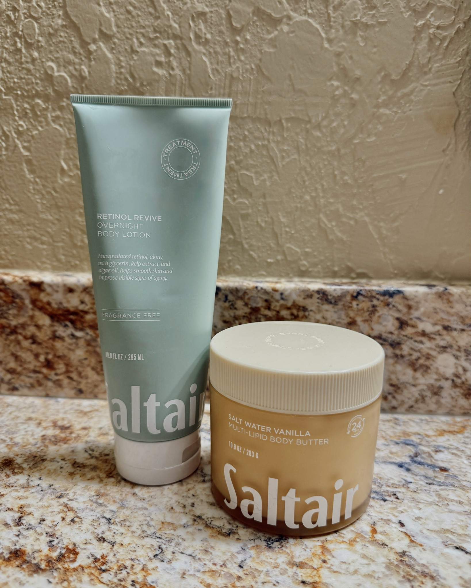 The ultimate body care routine!!! I’ve never found a body wash or lotion that made me want to use it religiously until now… and I’m a sensitive skin girly! I use the body butter every morning + night and the retinol revive 3-4 nights a week. I use the Saltair serum body wash first, then follow it with the Glow Getter Multi-Oil body wash. It is chefs kiss, trust me!!! #saltair #naturium #bodycare #showerroutine 

#LTKselfcare #LTKgrwm #LTKmorningroutine