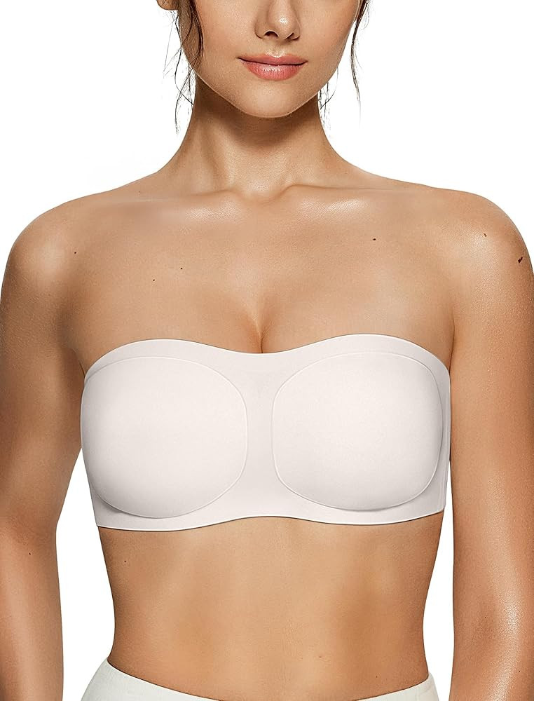 Vertvie Women's Wireless Strapless Bra Seamless Padded Bandeau Bra Non-Slip Silicone Tube Top Pus... | Amazon (US)