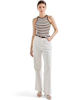 SUUKSESS Women Padded Cotton Ribbed Tank Tops 2025 High Neck Racerback Basic Tops | Amazon (US)