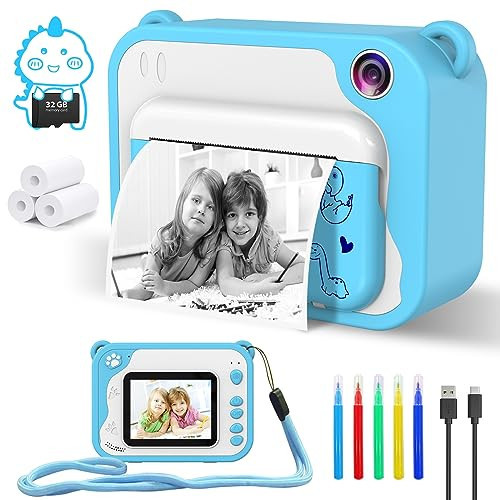 Kids Camera Toddler Camera Instant Print, 1080P Video, 32GB SD Card, Childrens Toy Easter Birthday Gifts for Boys Girls 3 4 5 6 7 8 9 10 11 12 Years Old | Amazon (US)