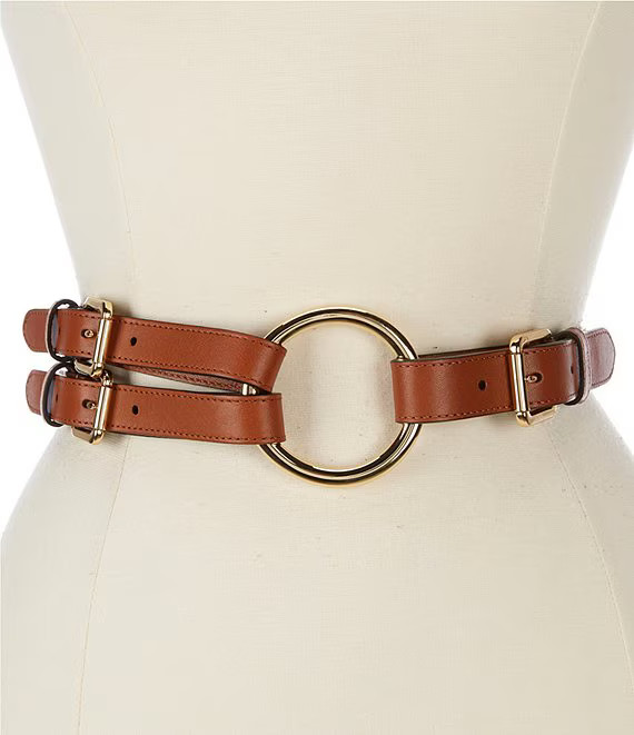2" Tri-Strap O-Ring Leather Belt | Dillard's