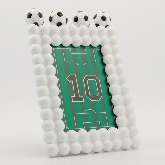 White Football Polyresin Photo Frame 7x5in | TK Maxx