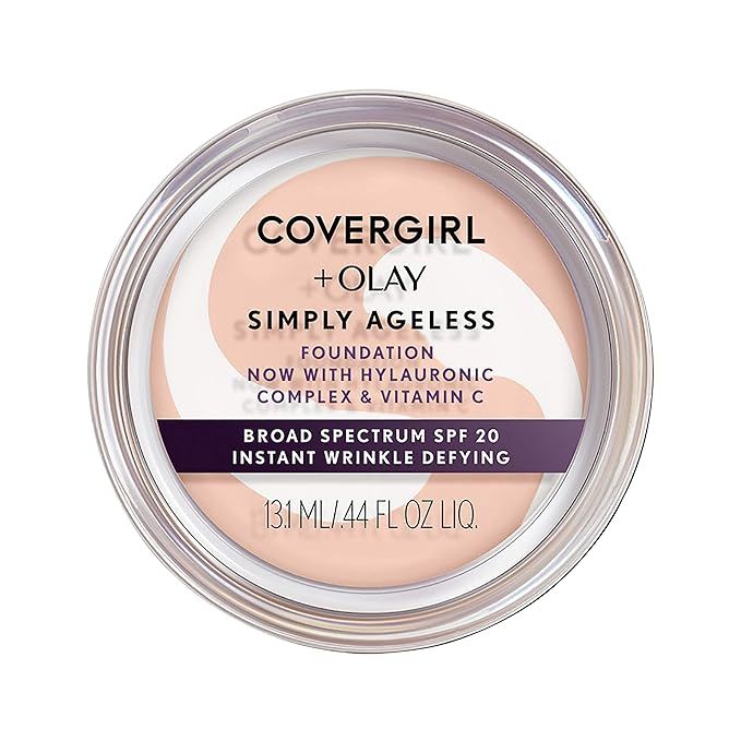 COVERGIRL & Olay Simply Ageless Instant Wrinkle-Defying Foundation, Creamy Natural 0.44 Fl Oz (Pa... | Amazon (US)