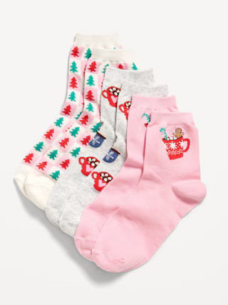 Novelty Quarter Crew Socks 3-Pack | Old Navy (US)