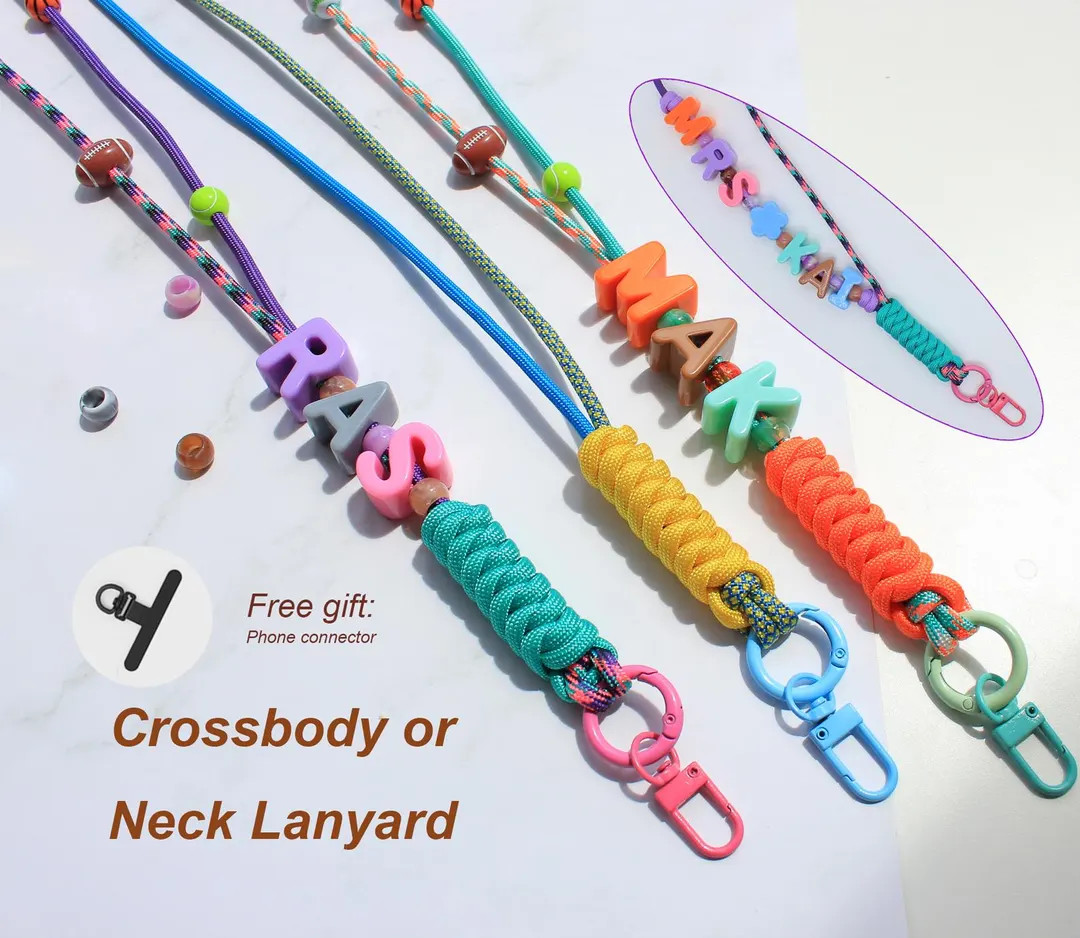Adjustable/ Breakaway Lanyard, Badge Holder, Crossbody Phone Strap, Keychain, Personalized, Teach... | Etsy (Global)