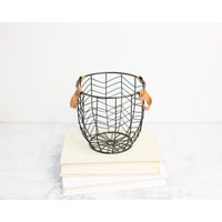 Imperfect Black Wire Flower Girl Basket Petite Metal Pail | Etsy (US)