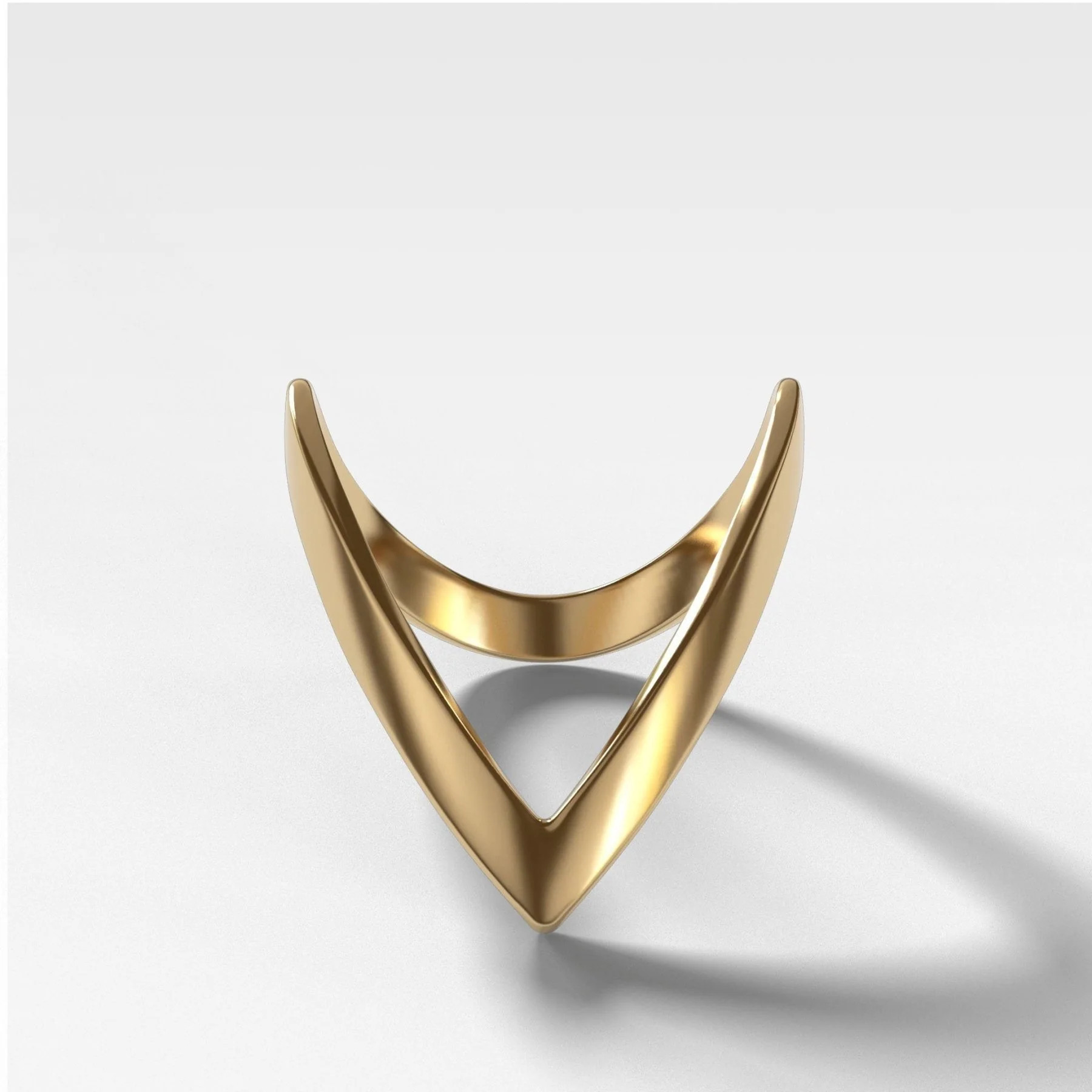 Chevron Band - Yellow Gold / 14k | Good Stone