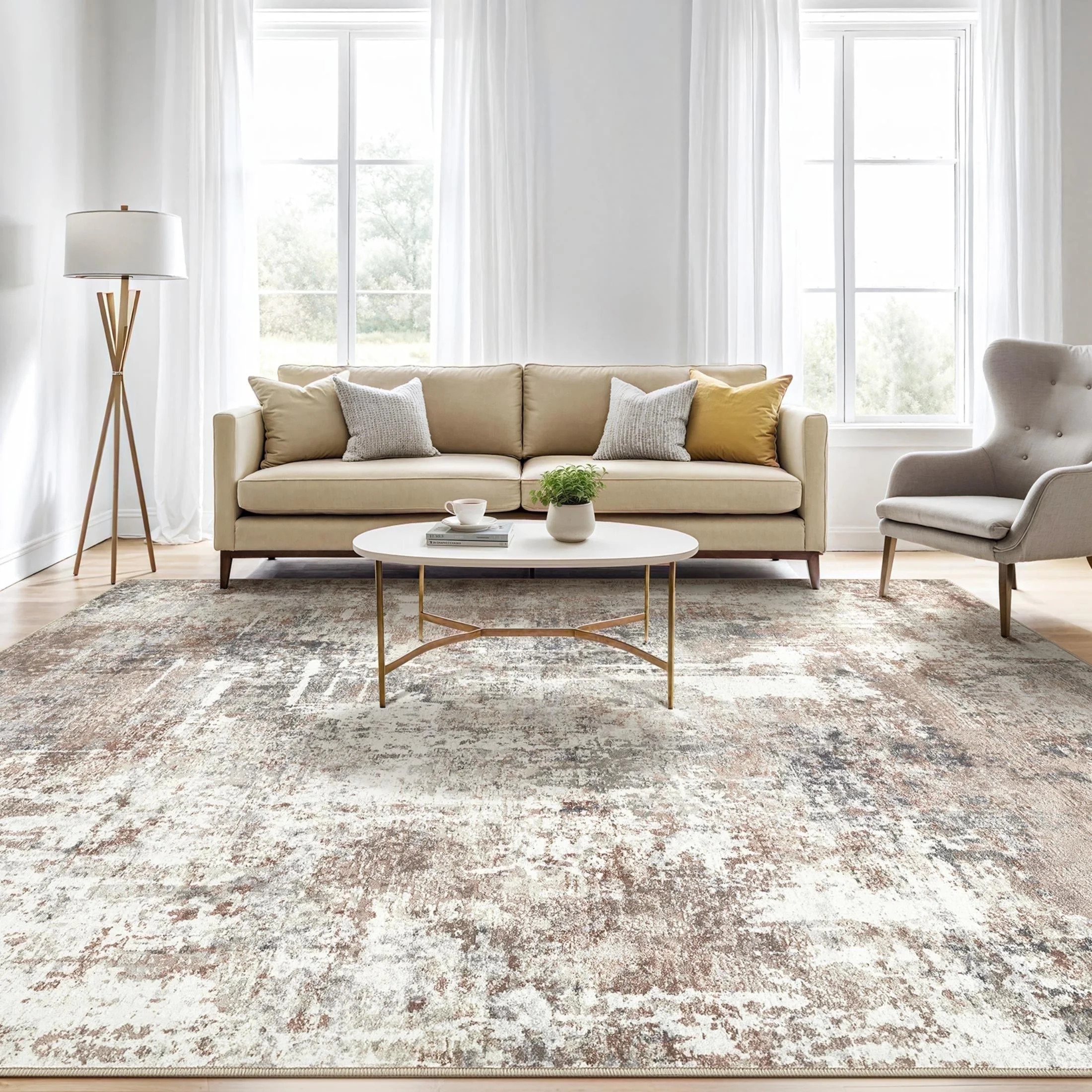 UERMEI 9'x12' Large Area Rugs for Living Room, Washable Non Slip Indoor Rug for Bedroom Home Deco... | Walmart (US)