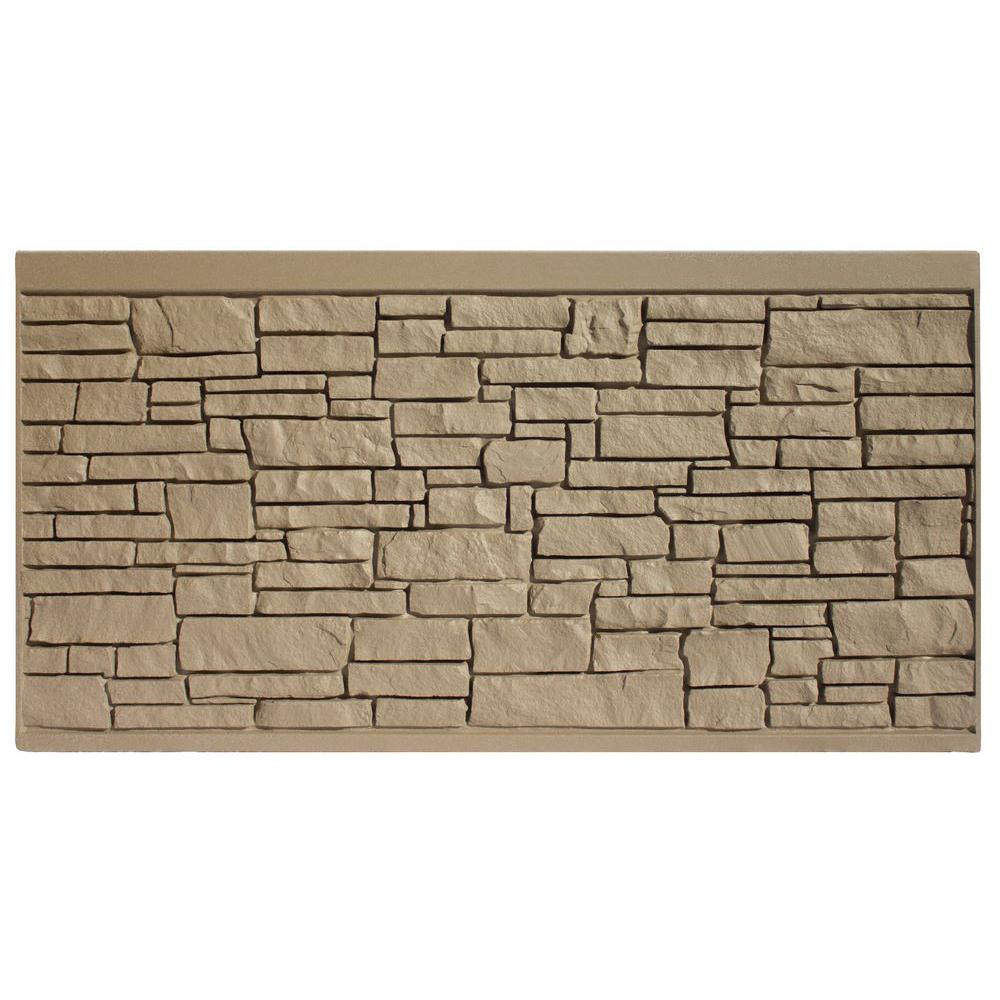 4 ft. H x 8 ft. W EcoStone Brown Composite Fence Panel | The Home Depot