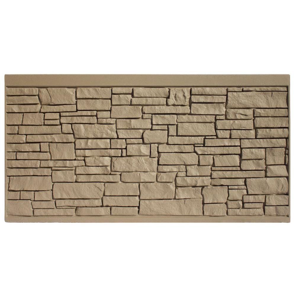 4 ft. H x 8 ft. W EcoStone Brown Composite Fence Panel | The Home Depot